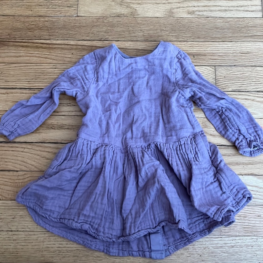 Linen light purple dress
